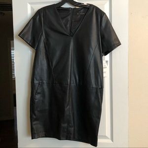 Zara faux leather dress - L